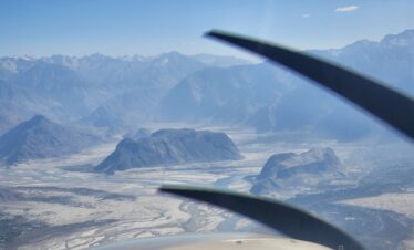 Scenic chartered K2 Flight – Aerial Tour over Karakoram Peaks & Glaciers in Diamond DA62